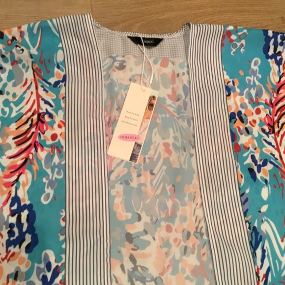 Women’s Long Kimono Cardigan Swimsuit Cover Up - Picture 6 of 6